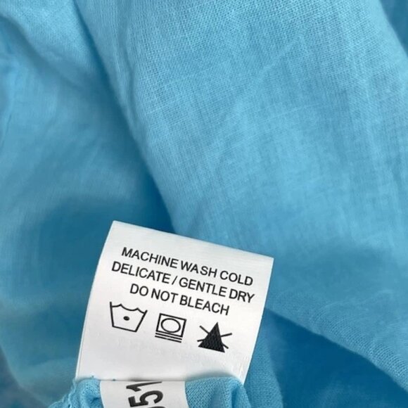 Mud Pie The Bag Lady Crystal Blue Embroidered Cover Up NWT - Picture 6 of 7